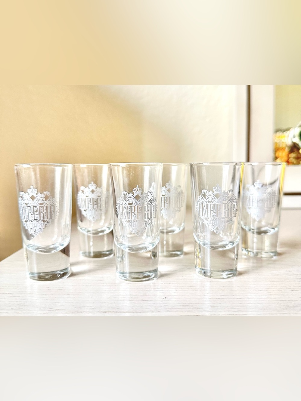 VTG IMPERIA VODKA SHOT GLASSES SET OF 6 – VINTAGE RUSSIAN INSPIRED BARWARE